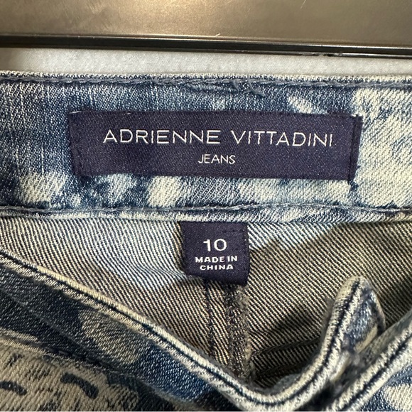 Adrienne Vittadini Women’s Jeans Floral Blue and White Size 10 - Picture 3 of 7